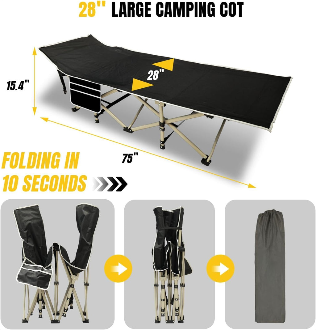 28" Folding Camping Cot