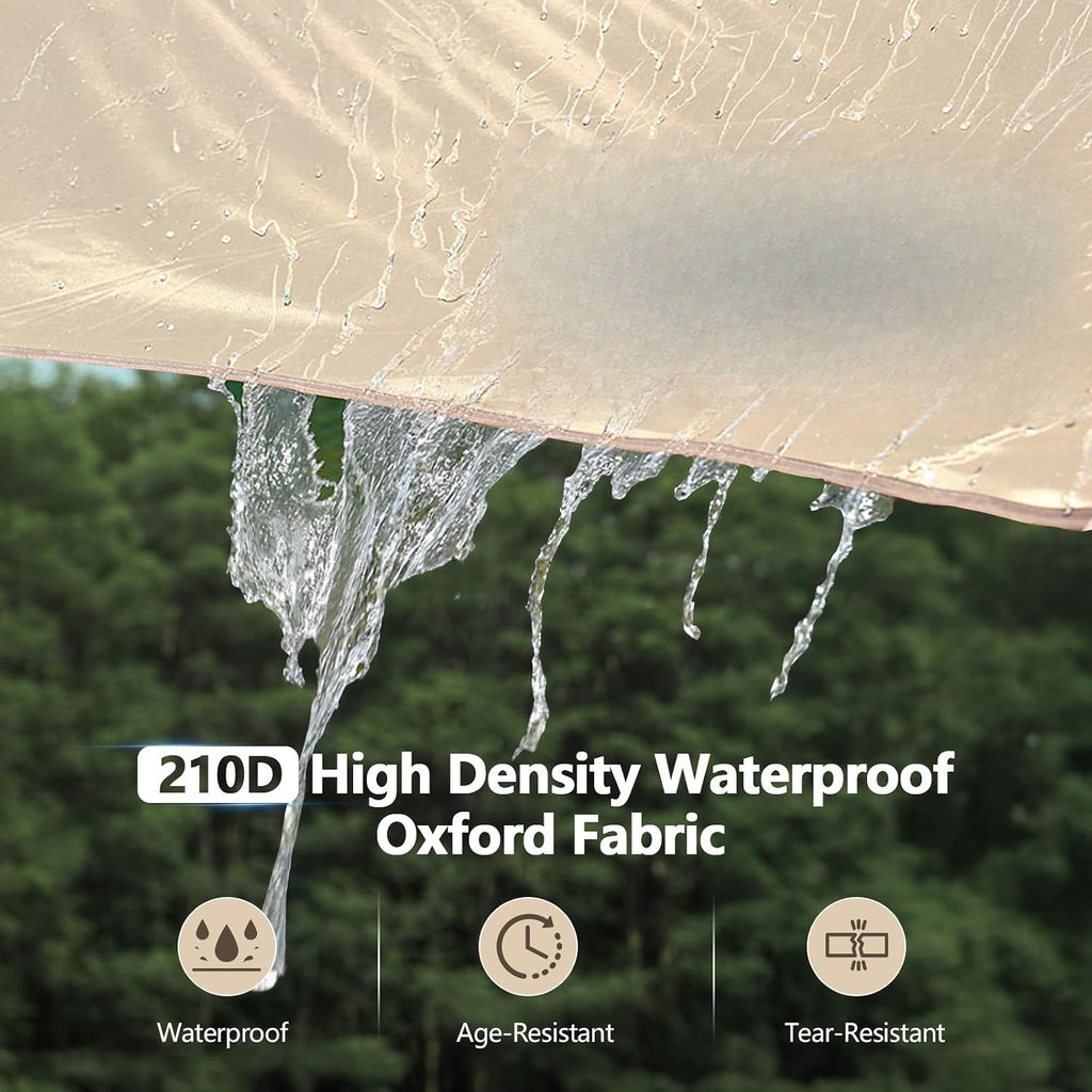 Camping Tarp 15x12.5FT Waterproof Oxford