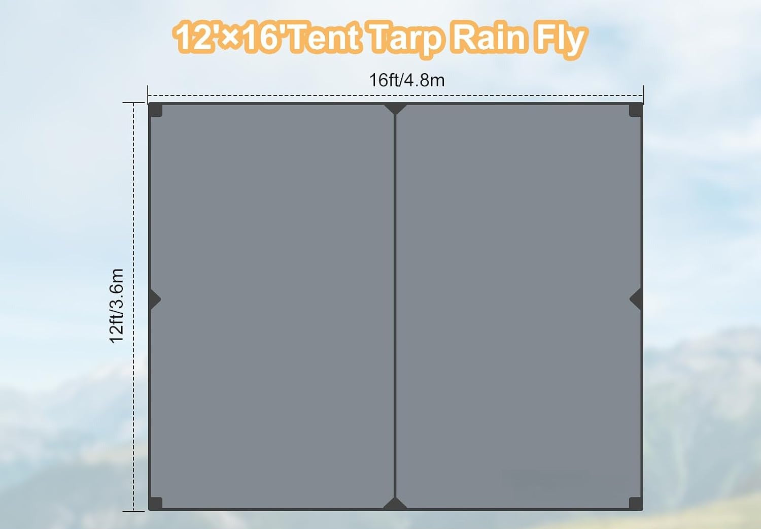 16x12FT Waterproof Camping Tarp