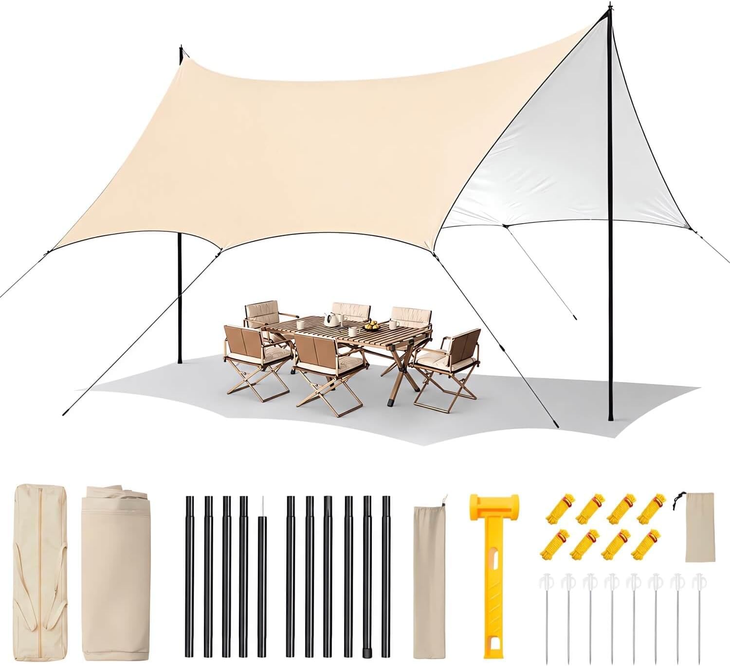15×11FT Waterproof Camping Tarp