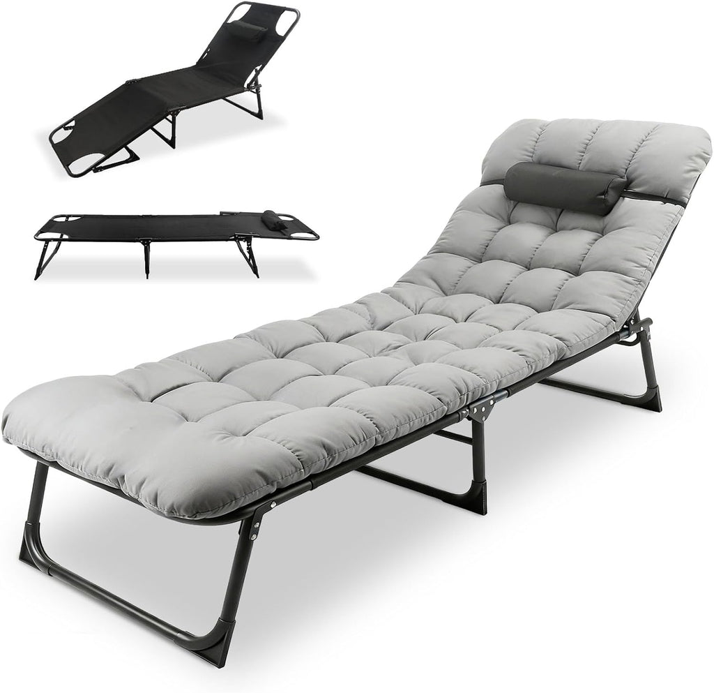 Portable Padded Camping Cot for Adults