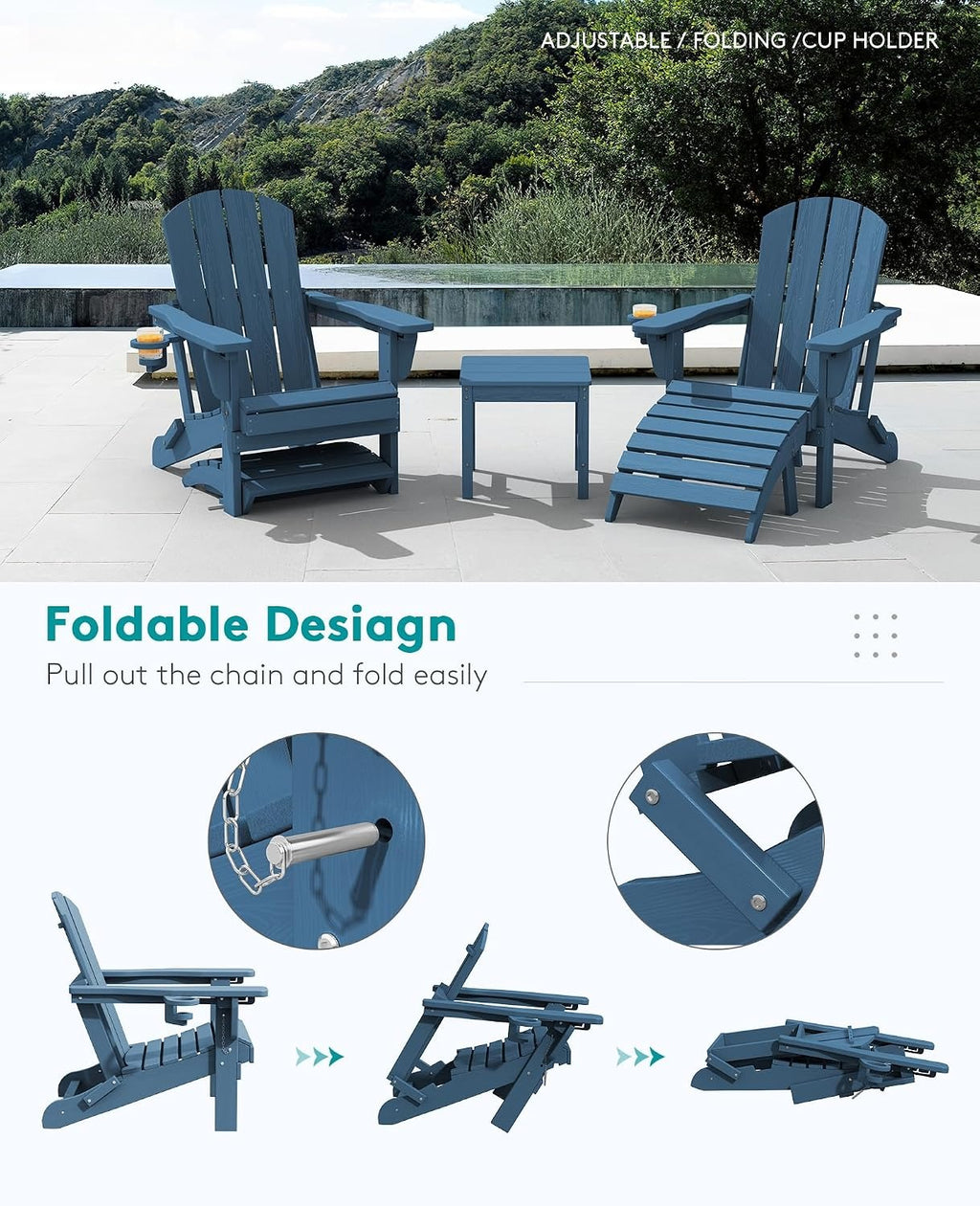 5-Piece Adirondack Patio Set