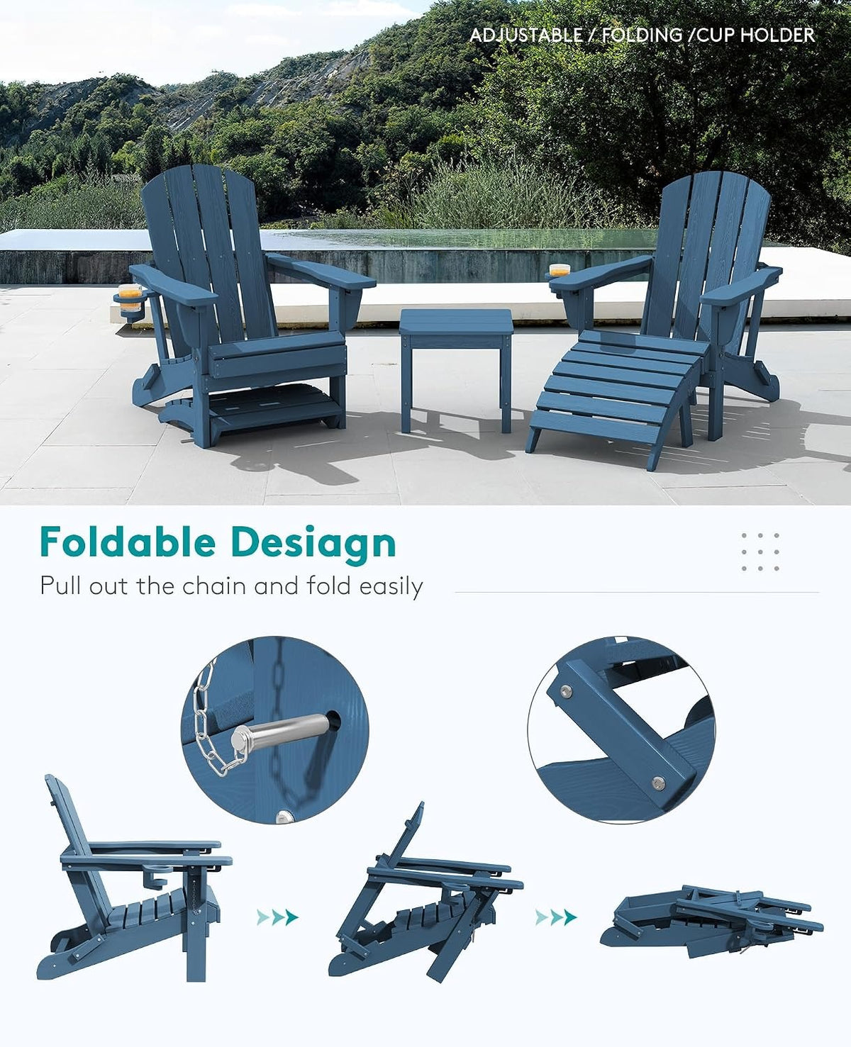 5-Piece Adirondack Patio Set