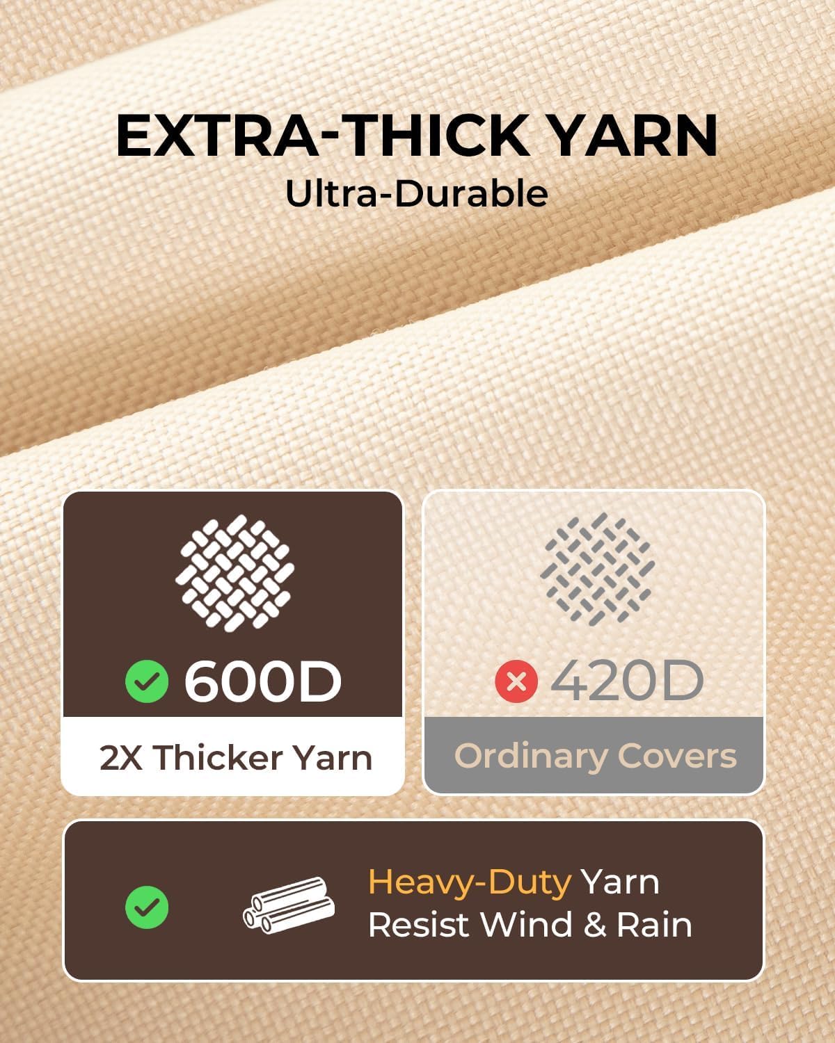 3-Piece Patio Furniture Covers