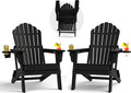 HDPE Folding Adirondack Chairs Set of 2