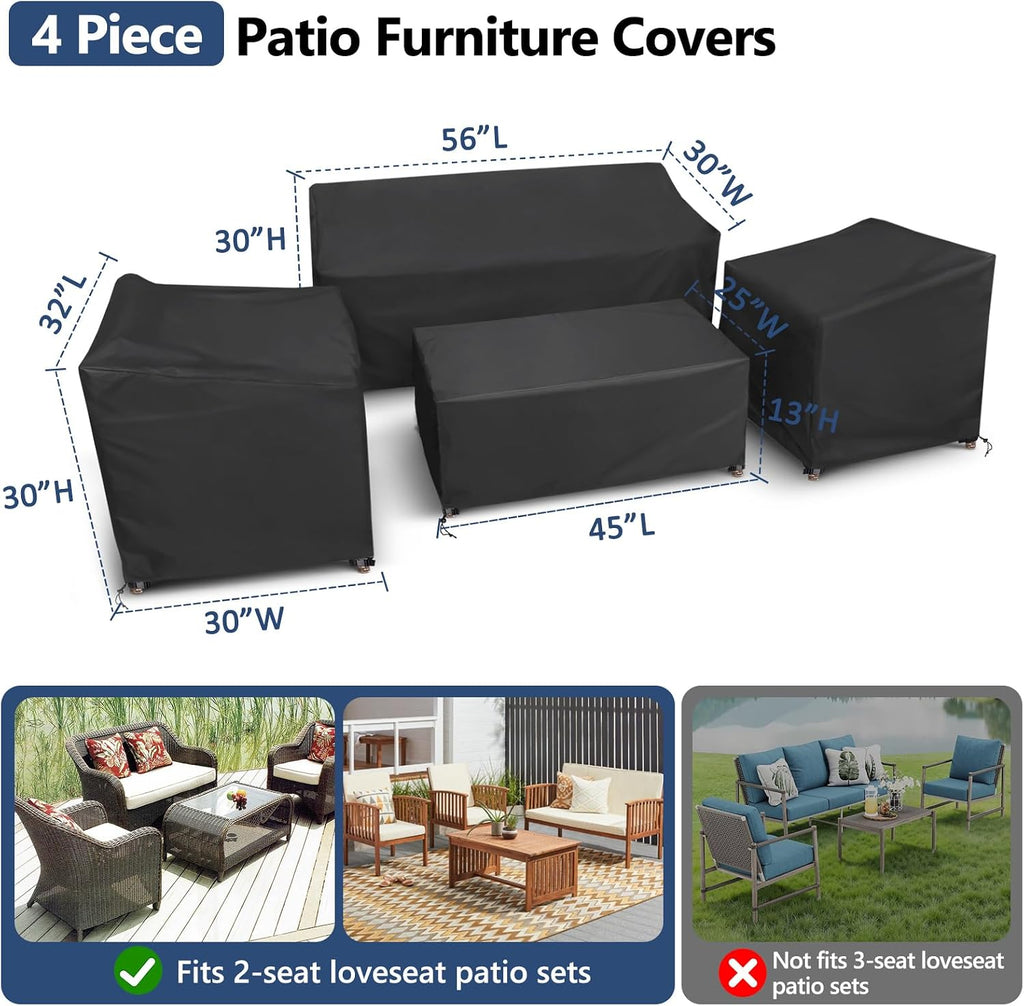 4-Piece Patio Furniture Covers