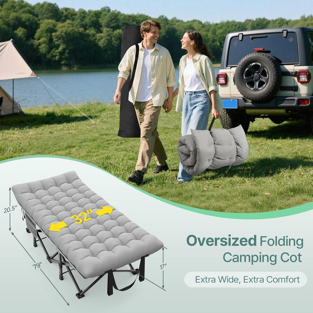 32" XXL Folding Camping Cot