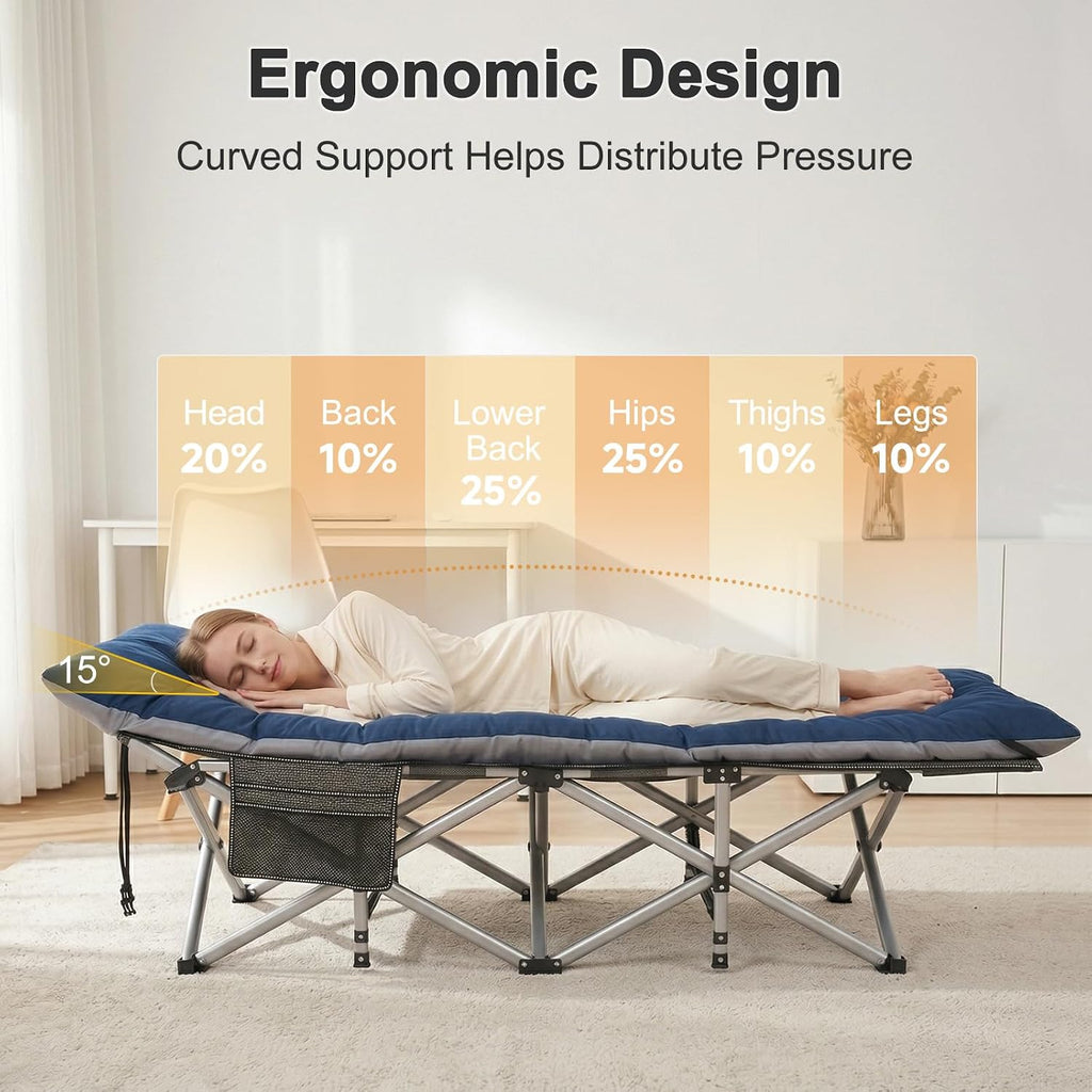32" XXL Folding Camping Cot