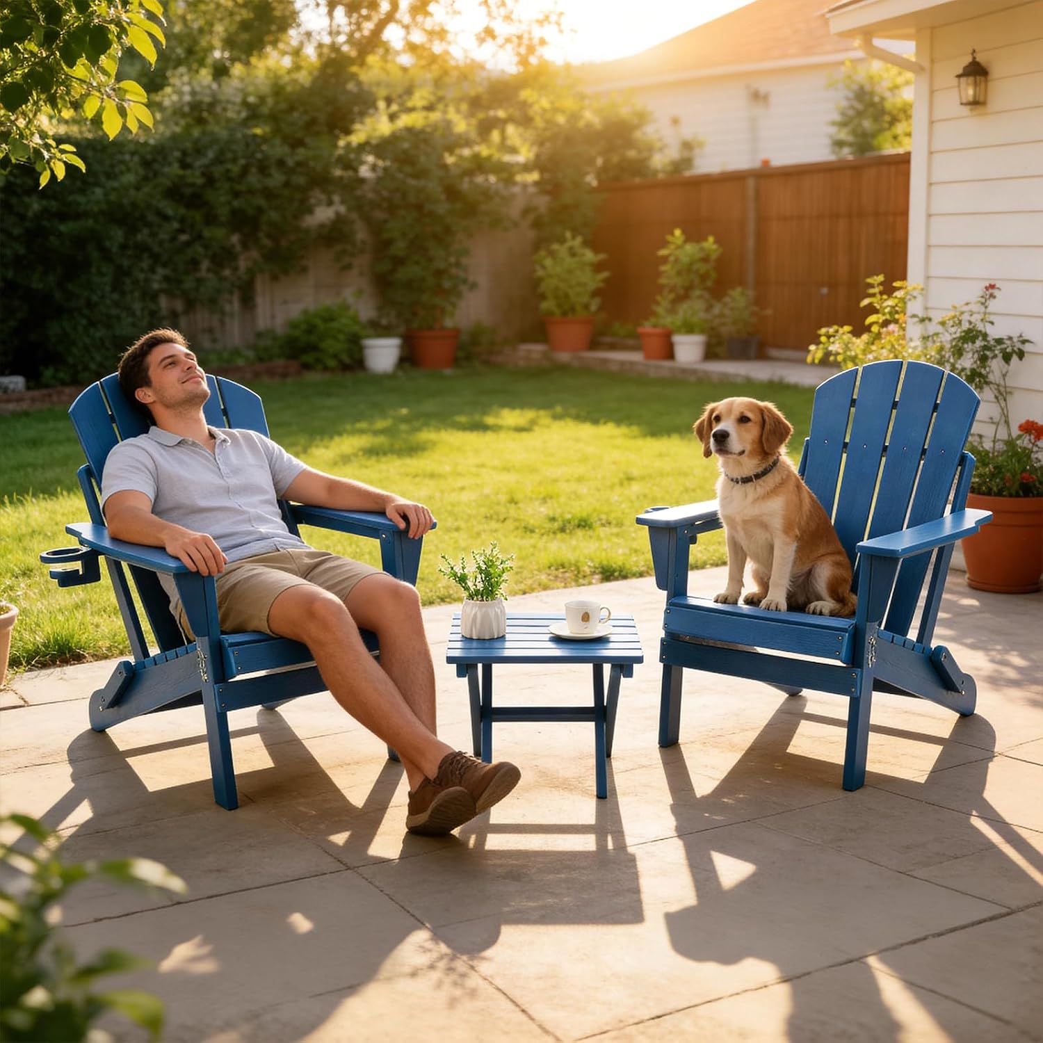 HDPE Folding Adirondack Chair