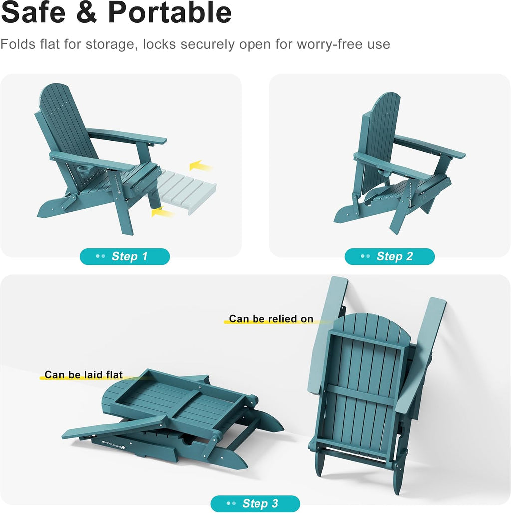 HDPE Adjustable Adirondack Chair Set of 2