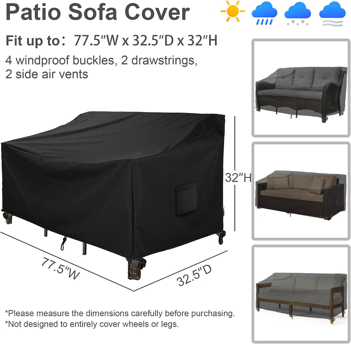 XX-Large 4-Piece Patio Covers