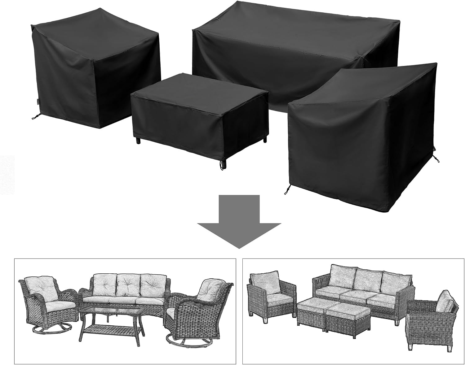 XX-Large 4-Piece Patio Covers