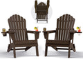 HDPE Folding Adirondack Chairs Set of 2