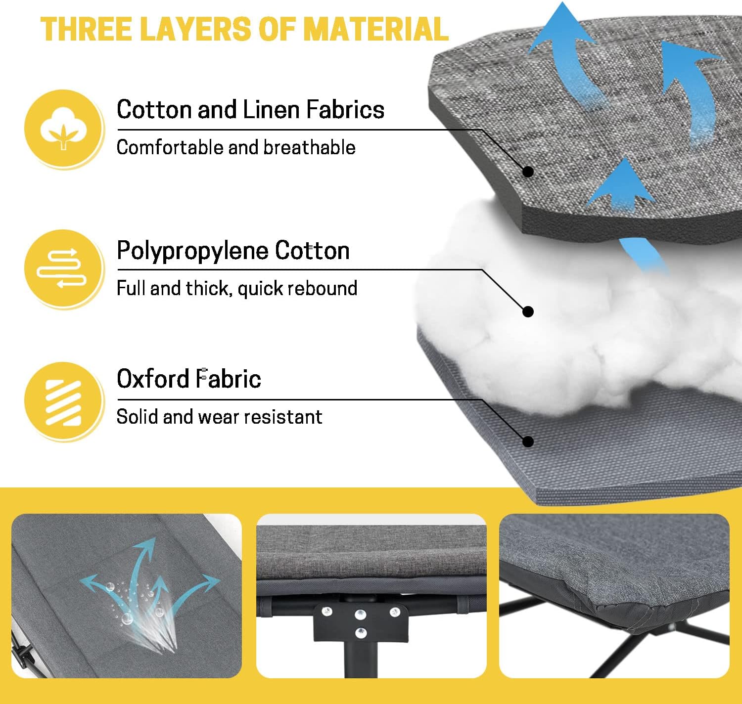 Padded Folding Camping Cot