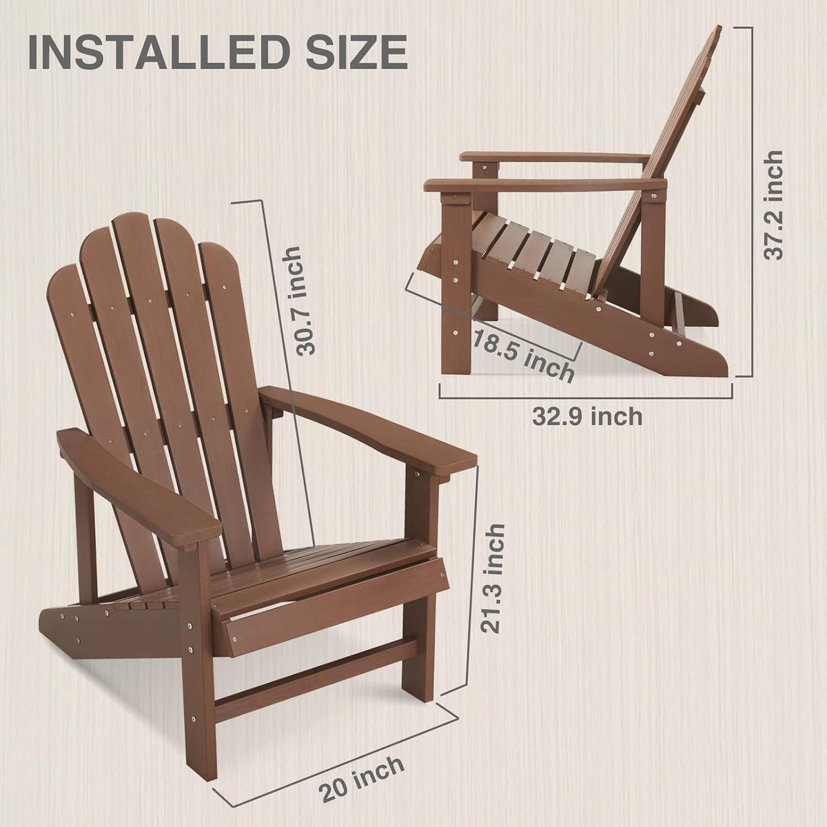 HDPE All Weather Adirondack Chair