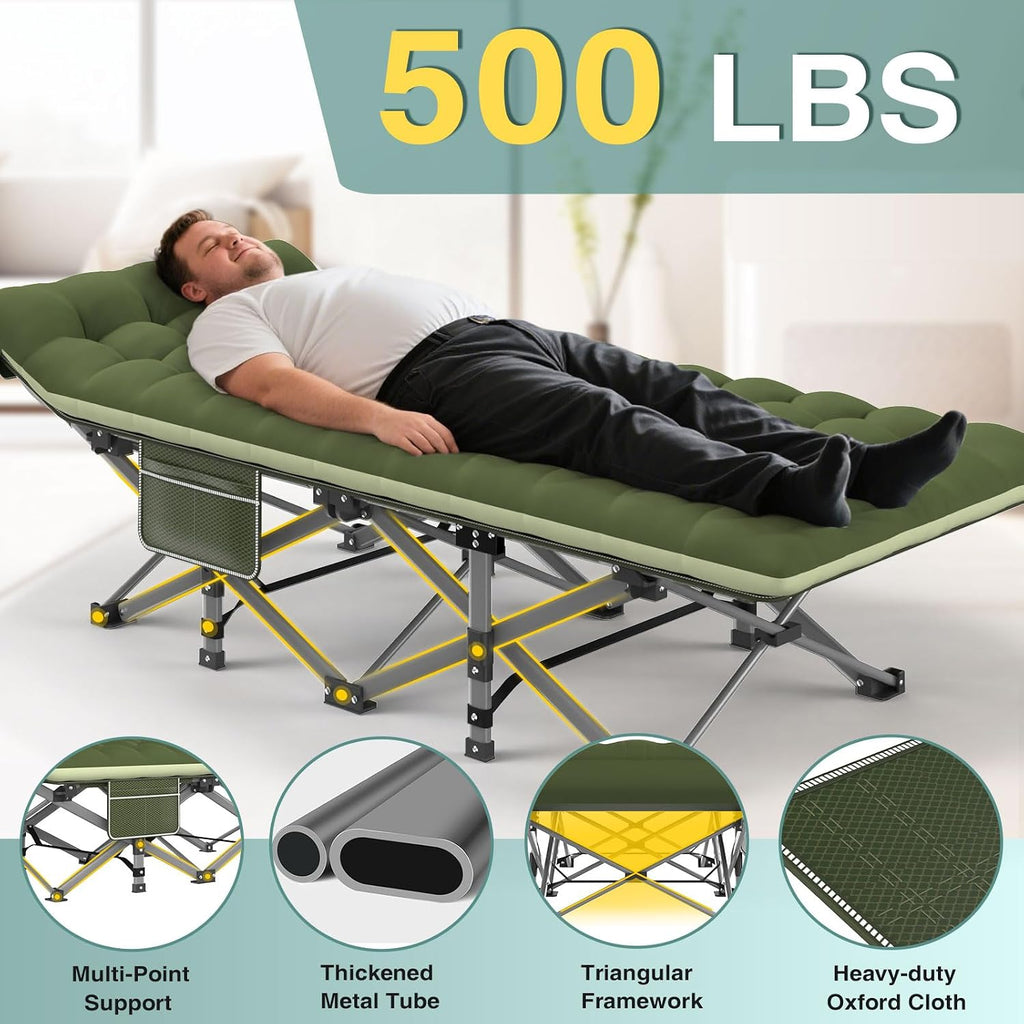 28" Heavy Duty Folding Camping Cot