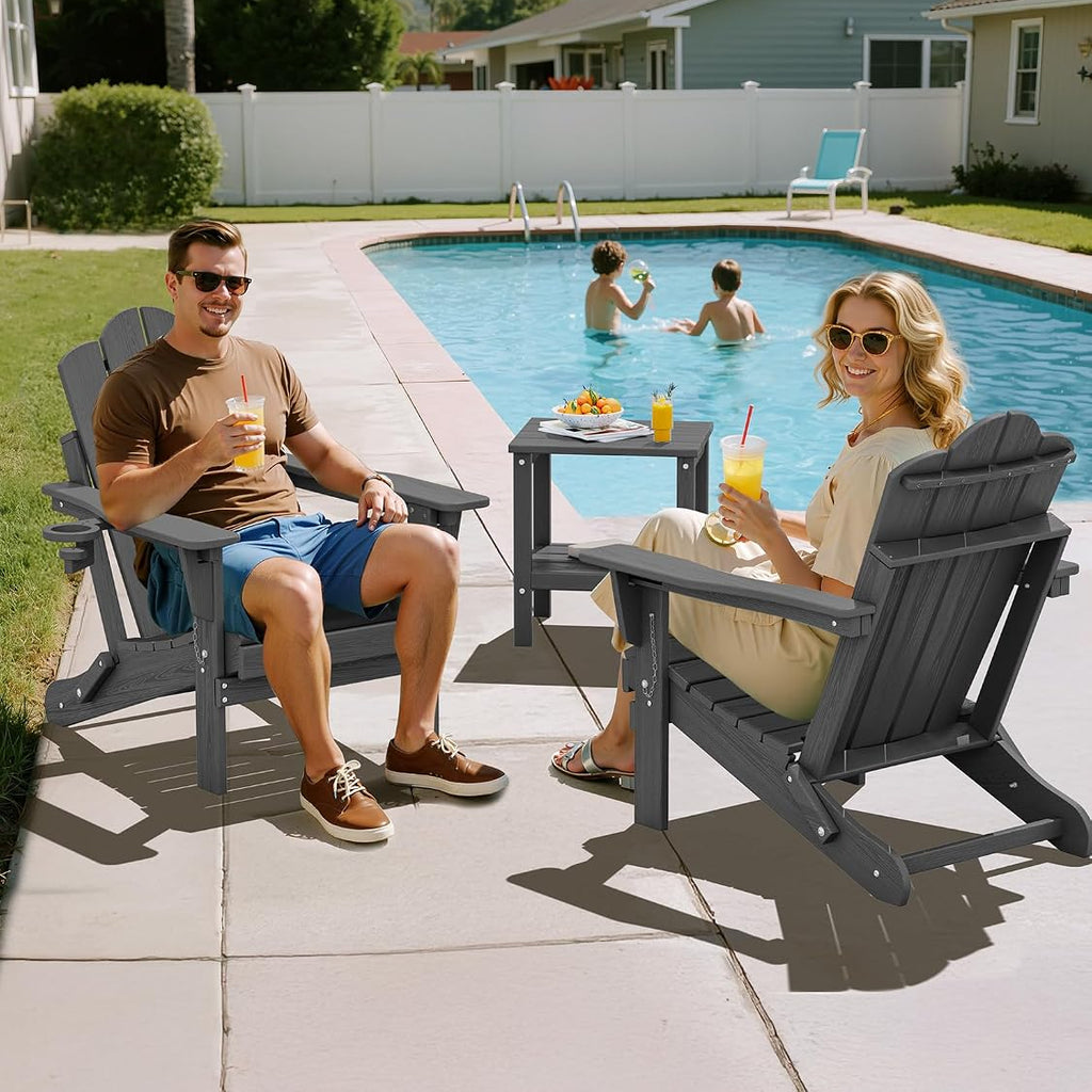 Adjustable Folding Adirondack Chairs Set of 2