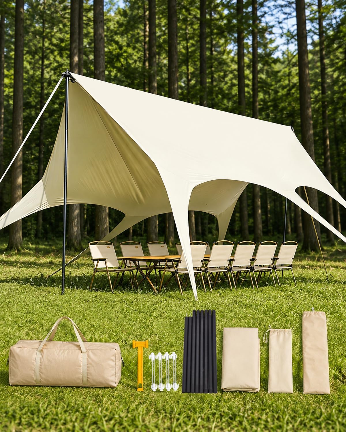 10x18FT Waterproof Camping Tarp Shelter