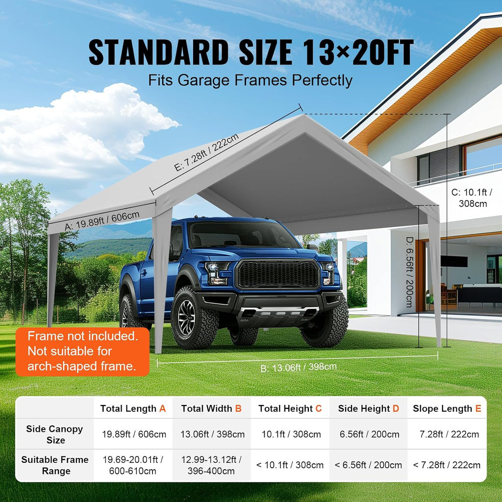 13x20FT Carport Canopy Cover