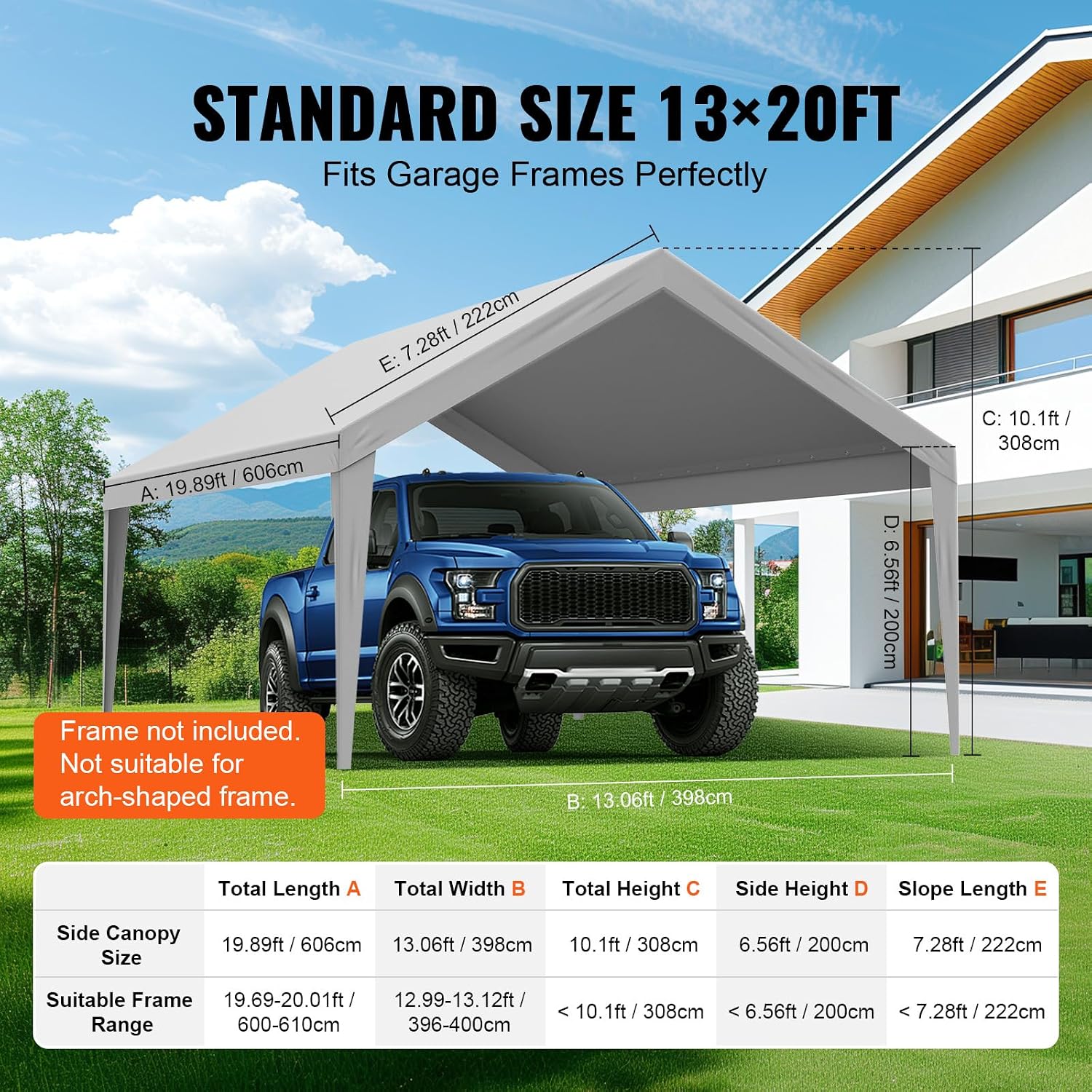13x20FT Carport Canopy Cover