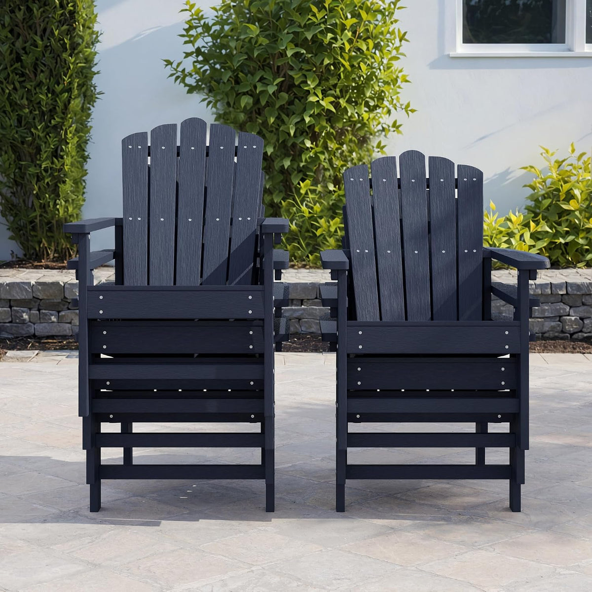 Stackable HDPE Adirondack Chairs Set of 2