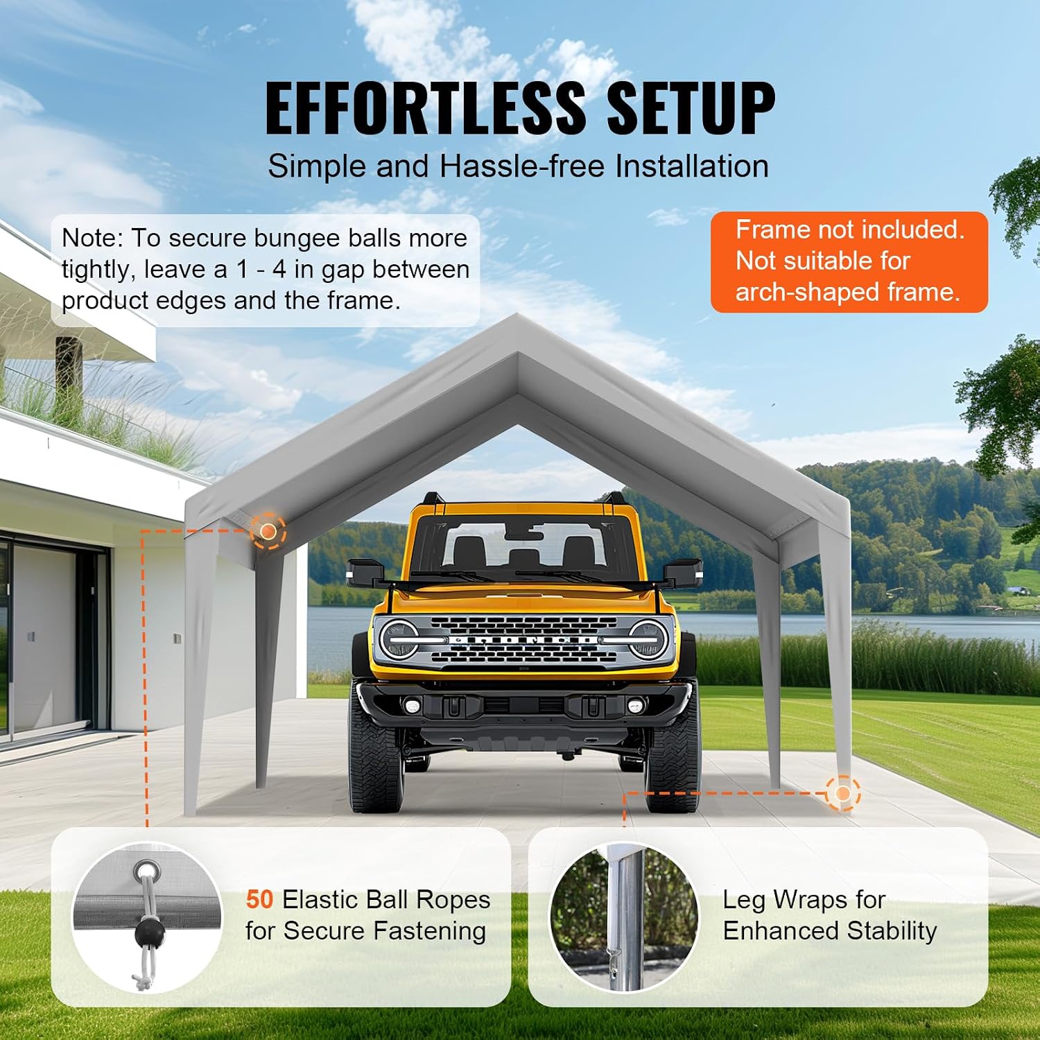 13x20FT Carport Canopy Cover