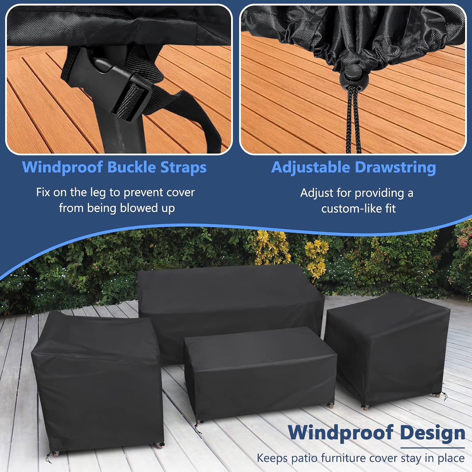 4-Piece Patio Furniture Covers