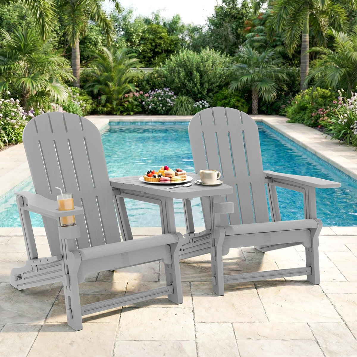 HDPE Adirondack Chairs Set of 2