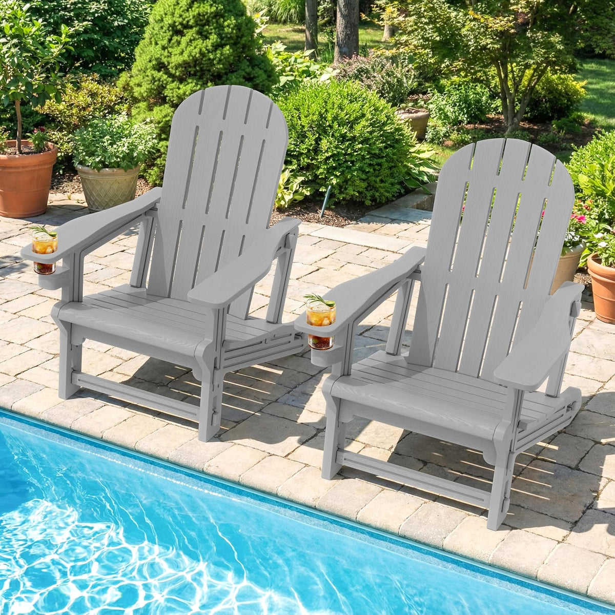 HDPE Adirondack Chairs Set of 2