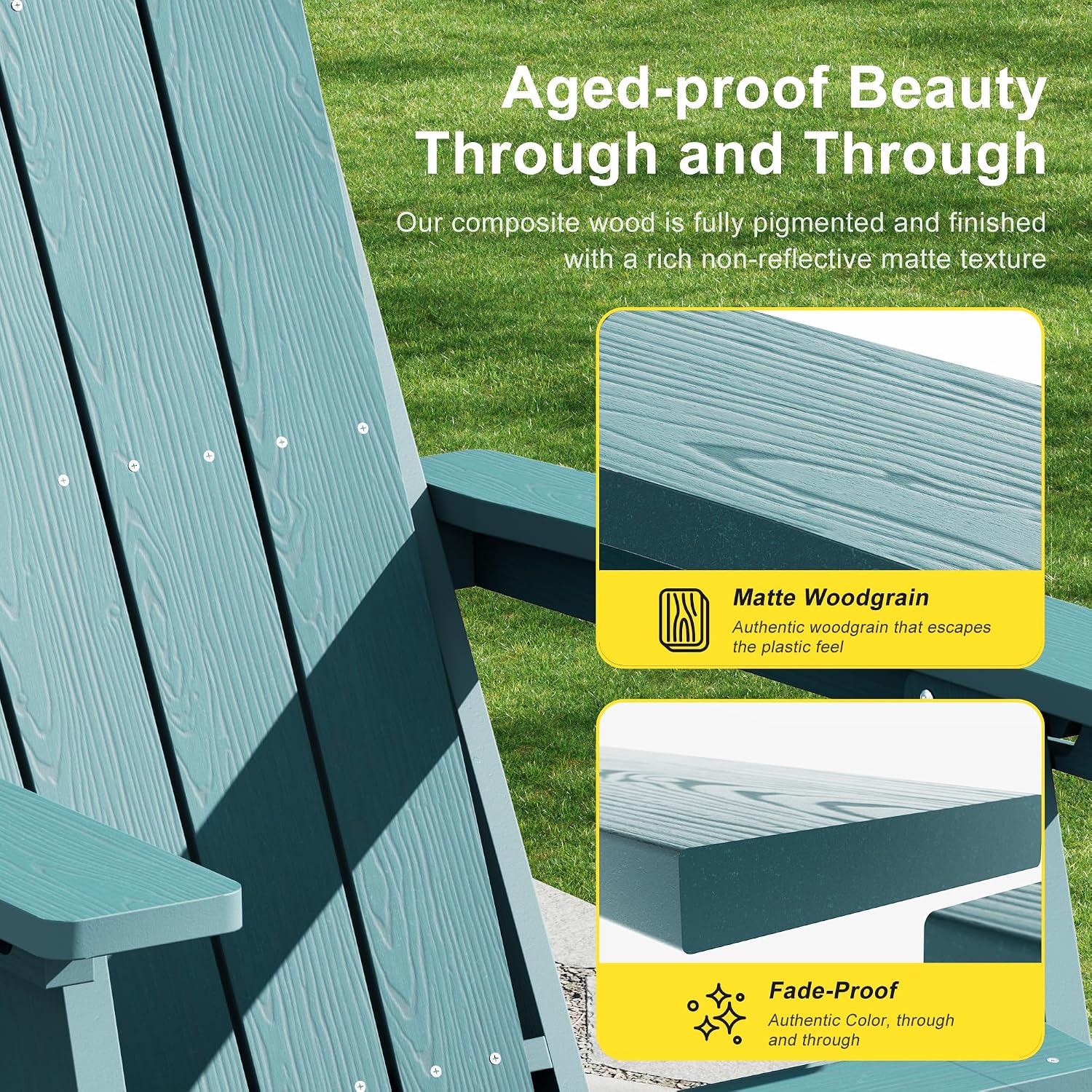 HDPE Adjustable Adirondack Chair Set of 2