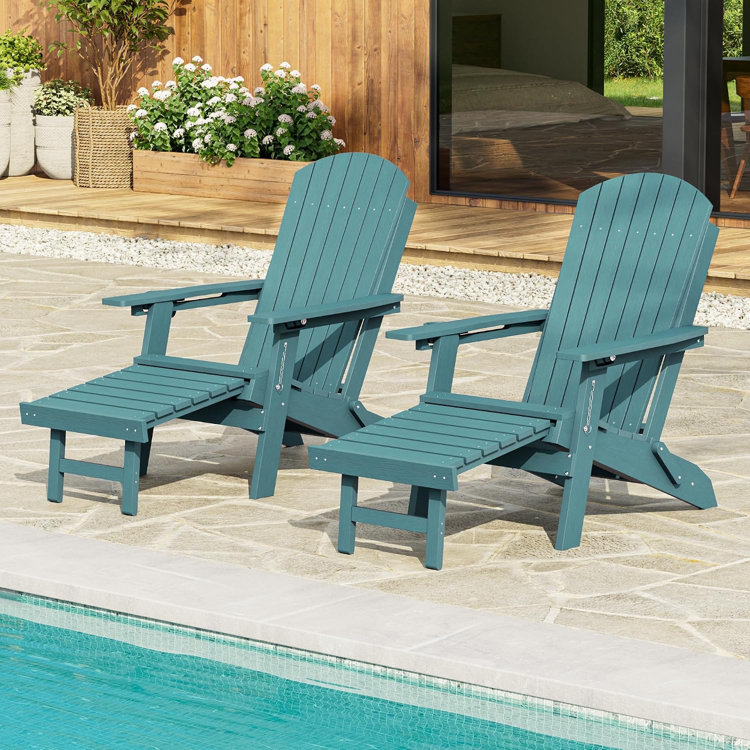 HDPE Adjustable Adirondack Chair Set of 2