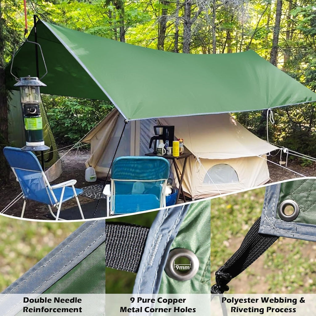 10x15FT Waterproof Camping Tarp