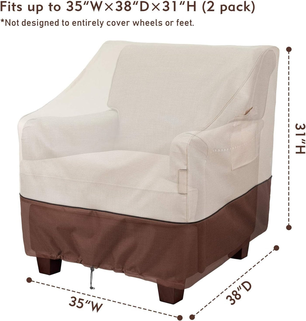 2-Pack Outdoor Furniture Covers