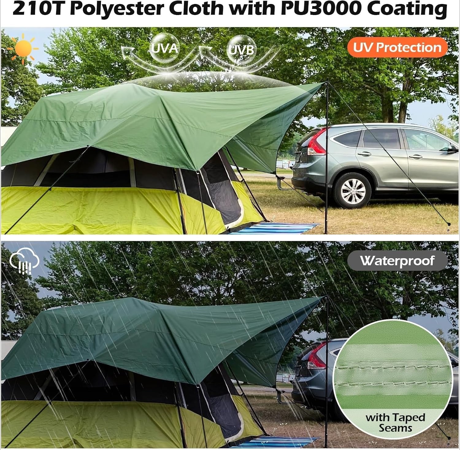10x15FT Waterproof Camping Tarp